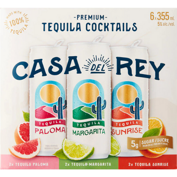 Casa Del Rey Tequila Cocktail Mixed Pack - 6 x 355 mL