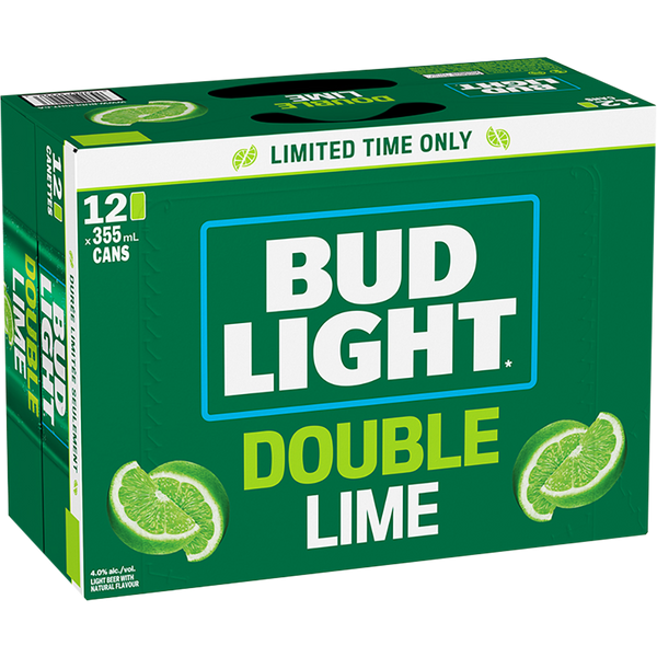Bud Light Double Lime - 12 x 355 mL