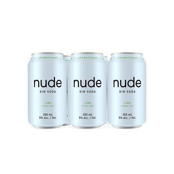Nude Gin Soda Lime - 6 x 355mL