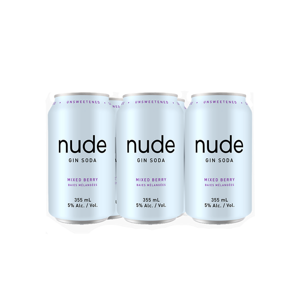 Nude Gin Soda Mixed Berry - 6 x 355mL