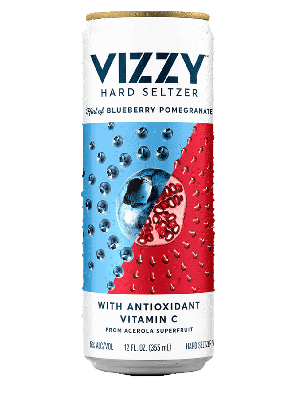 Vizzy Blueberry Pomegranate Seltzer - 6 x 355mL