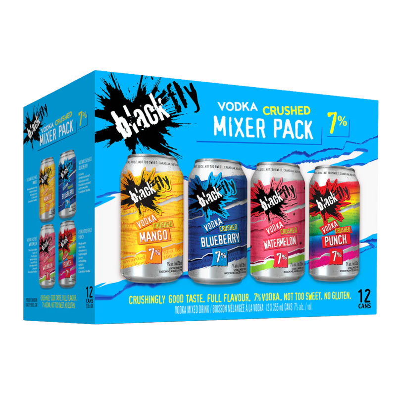 Black Fly Crushed Mixer Pack - 12 x 355mL
