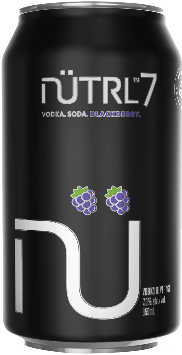 Nutrl 7 Vodka Soda Blackberry - 4 x 355mL