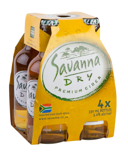 Savanna Dry Premium Cider - 4 x 330mL