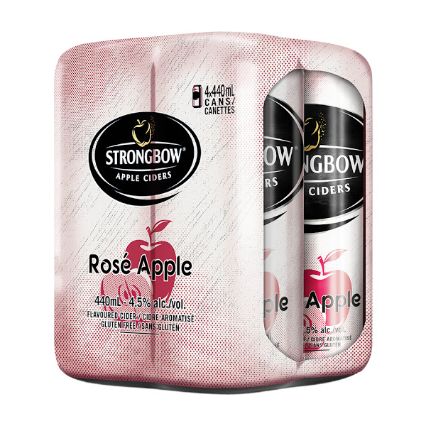 Strongbow Rosé Apple Cider - 4 x 440mL