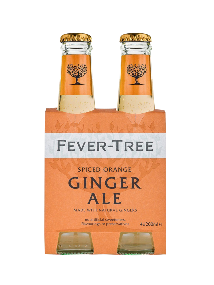 Fever Tree Spiced Orange Ginger Ale - 4 x 200mL
