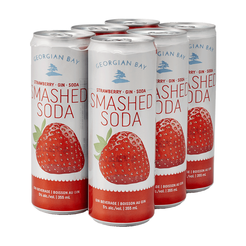 Georgian Bay Strawberry Smashed Soda - 6 x 355mL