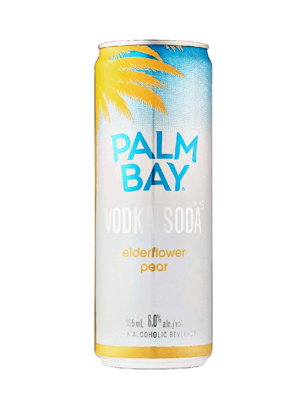 Palm Bay Vodka Soda Elderflower Pear - 6 x 355mL