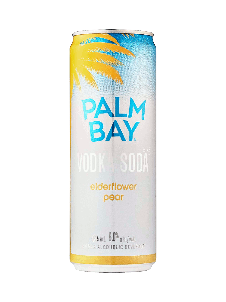 Palm Bay Vodka Soda Elderflower Pear - 6 x 355mL