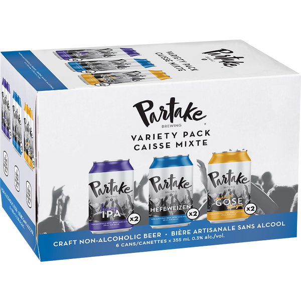 Partake Non-Alcoholic Variety Pack - 6 x 355 mL