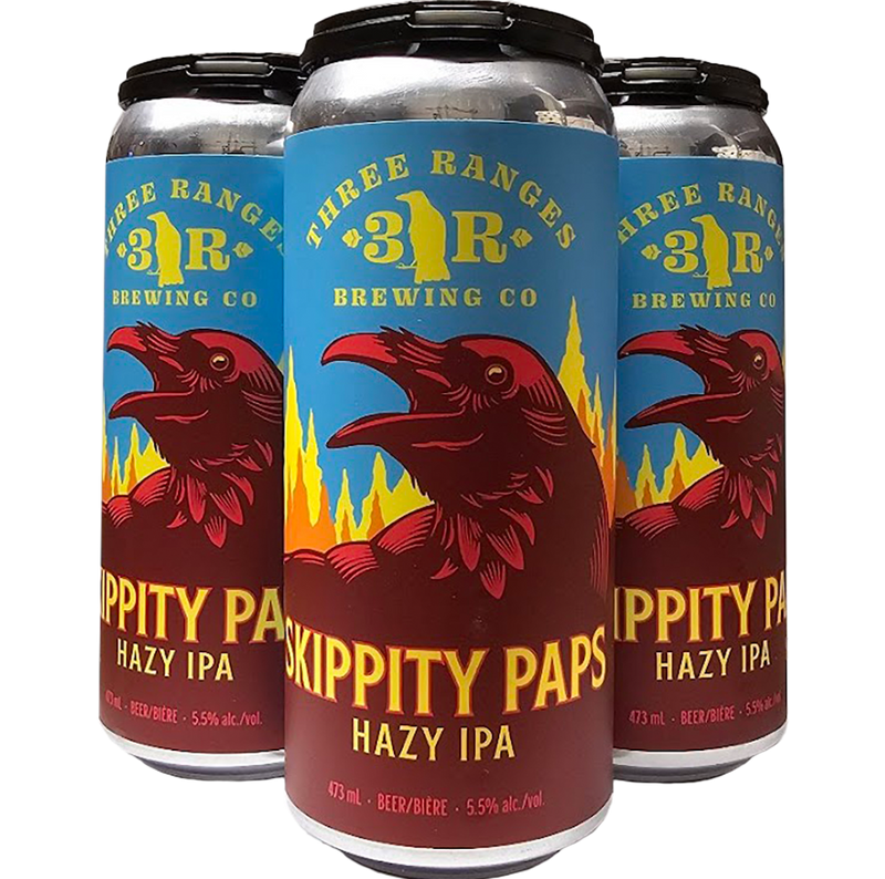 Three Ranges Skippity Paps Hazy IPA - 4 x 473 mL