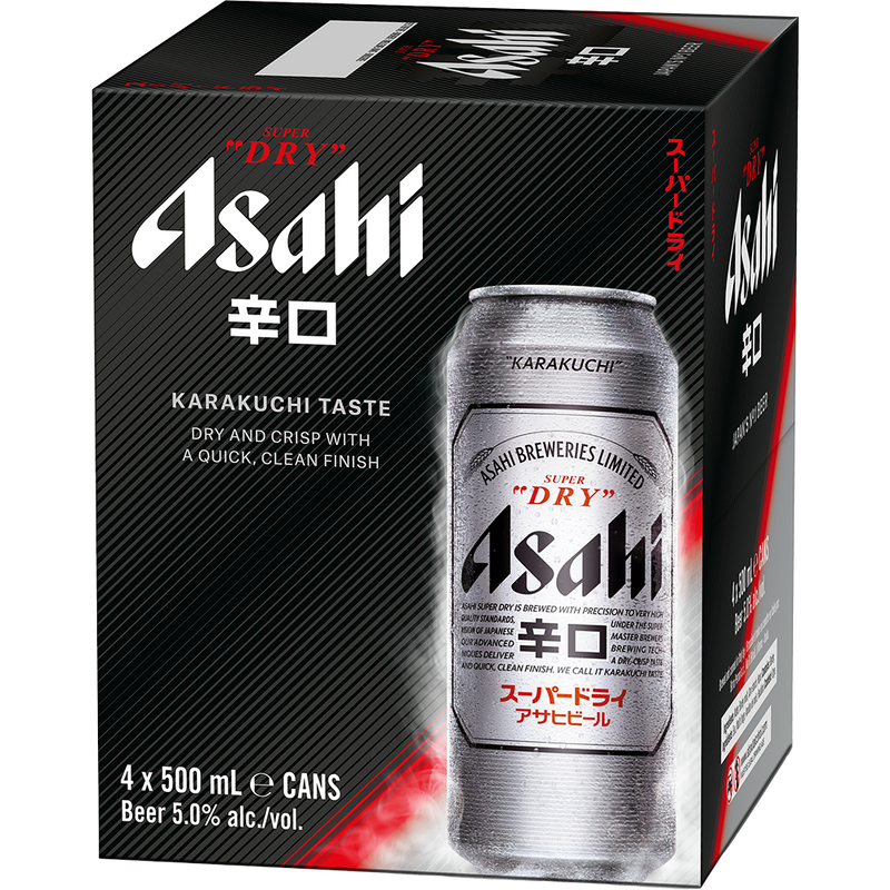 Asahi Super Dry - 4 x 500 mL