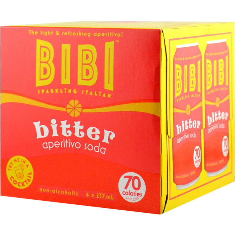 BIBI Bitter Aperitivo Soda - 4 x 237 mL