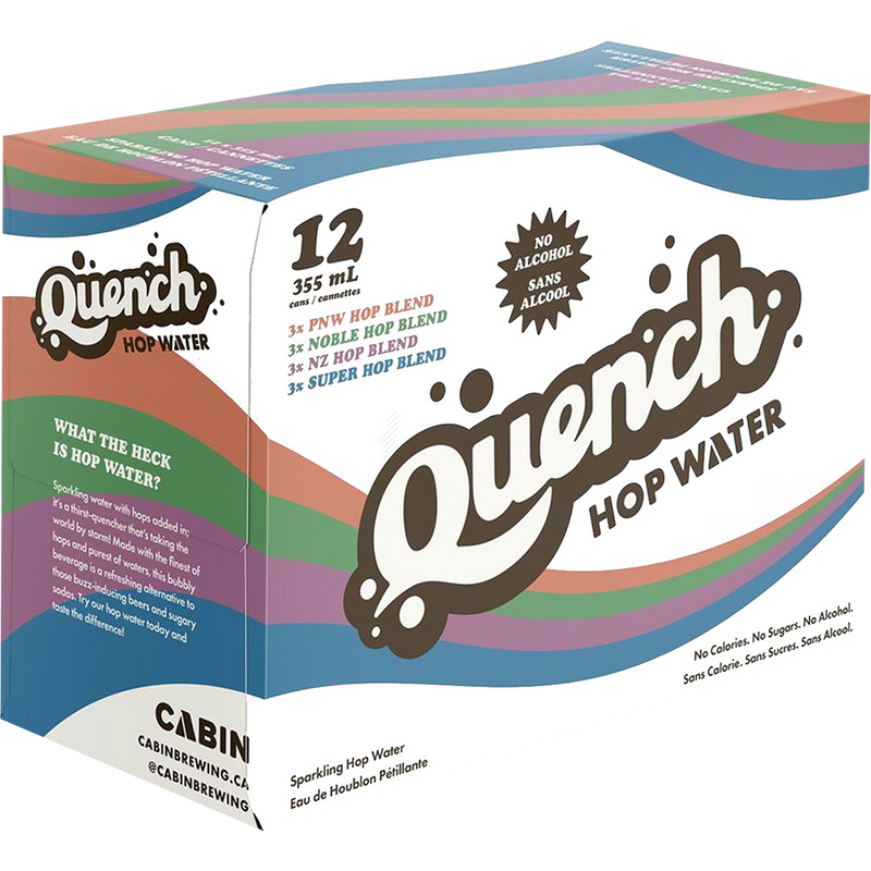 Cabin Brewing Quench Hop Water Mix Pack - 12 x 355 mL