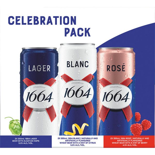 Kronenbourg 1664 Celebration Pack - 6 x 355 mL