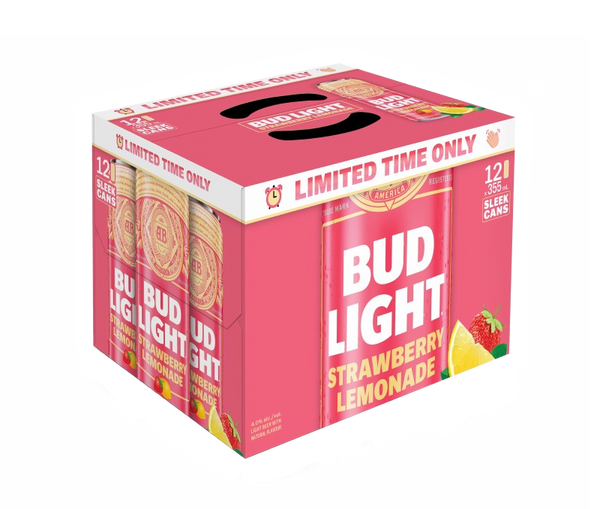 Bud Light Strawberry Lemonade - 12 x 355mL