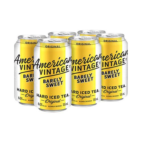 American Vintage Barely Sweet Hard Iced Tea - 6 x 355mL