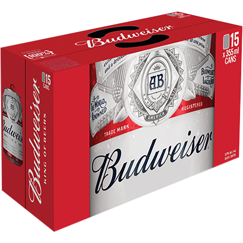 Budweiser - 15 x 355mL