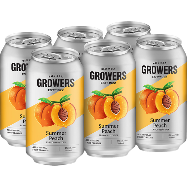 Growers Peach Cider - 6 x 355 mL