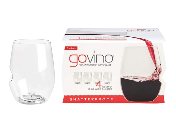 GoVino Dishwasher Safe Wine Glass - 4 x 473mL