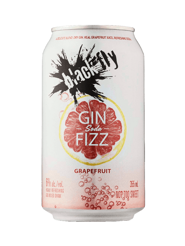 Black Fly Grapefruit Gin Soda - 4 x 355mL