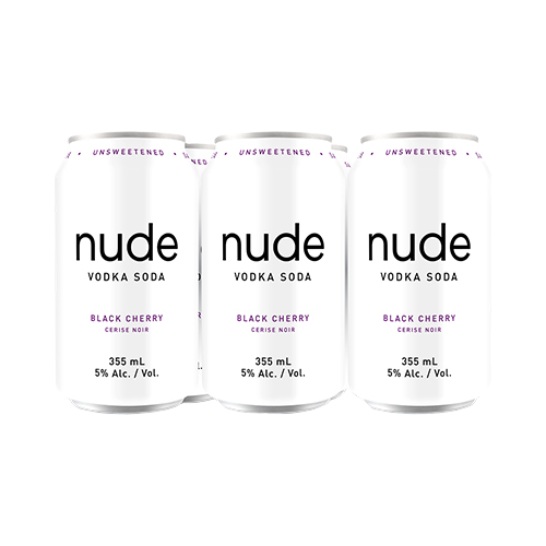 Nude Vodka Soda Black Cherry - 6 x 355mL