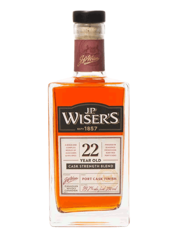 JP Wiser's 22 Year Old Cask Strength Port Finish Canadian Whisky