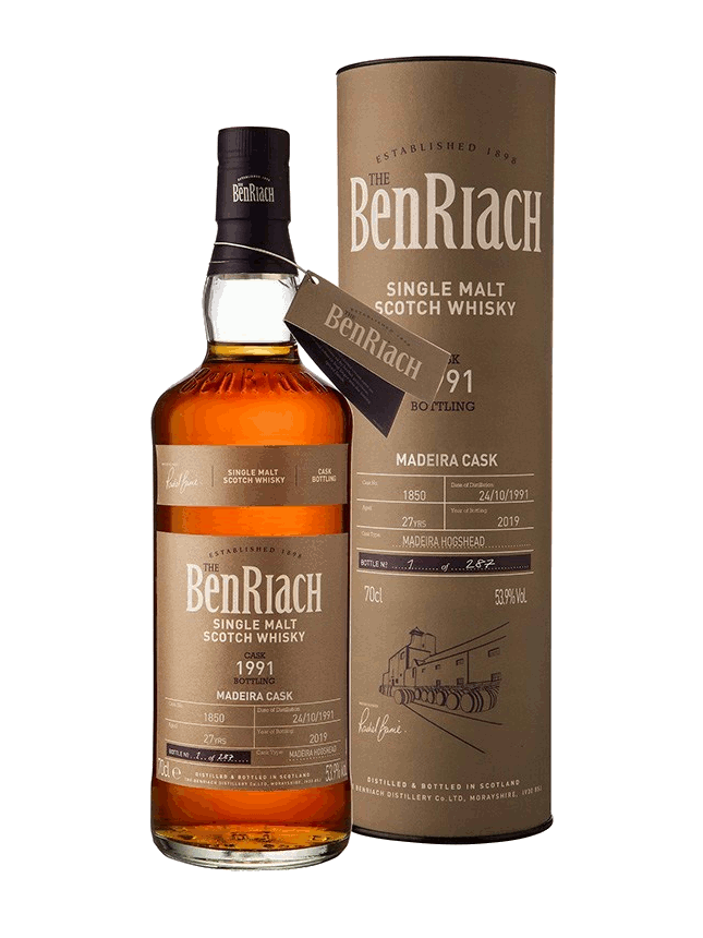BenRiach 27 Year Old Madeira Cask Whisky Batch 16 - Cask 1850