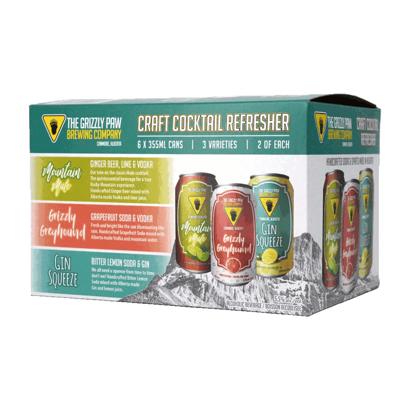 Grizzly Paw Craft Cocktail Refresher - 6 x 355mL