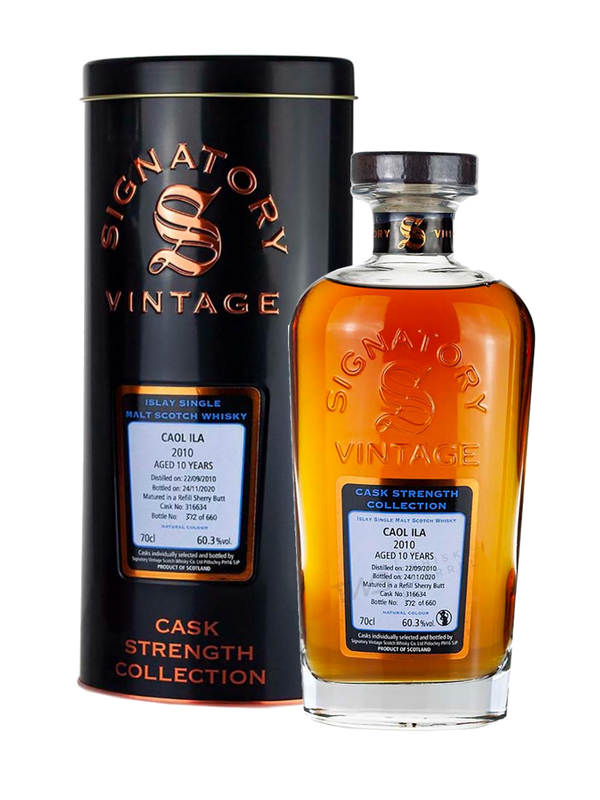 Signatory Vintage Caol Ila 2010 9 Year Old Whisky (60.3% ABV)