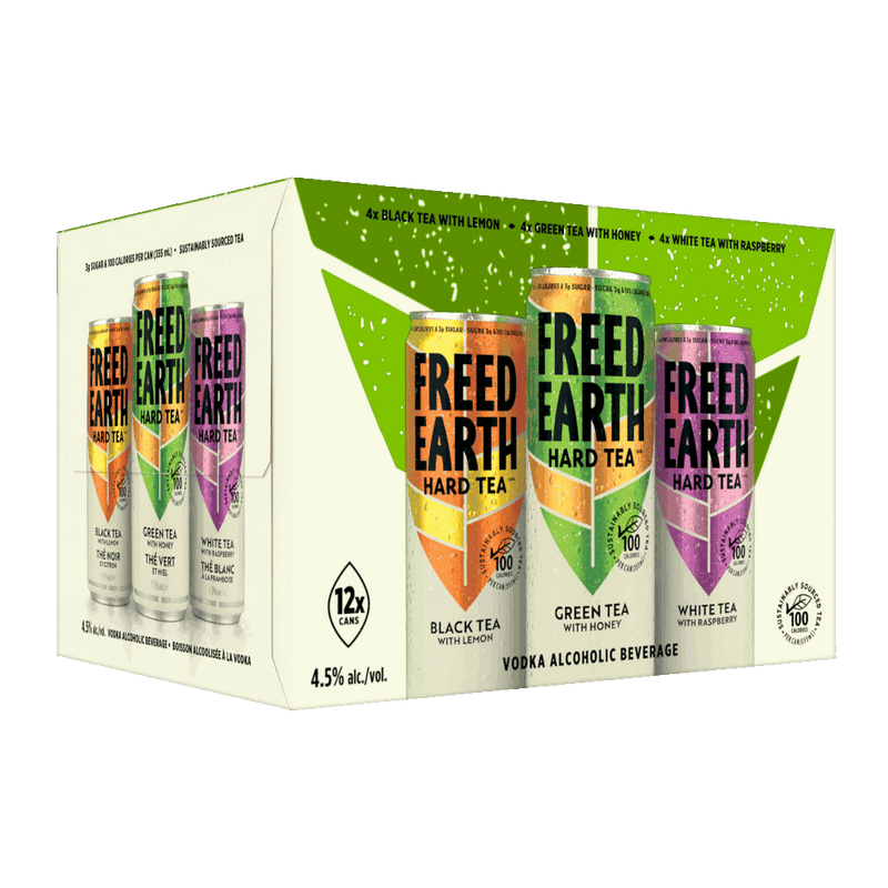 Freed Earth Hard Tea Variety Pack - 12 x 355mL