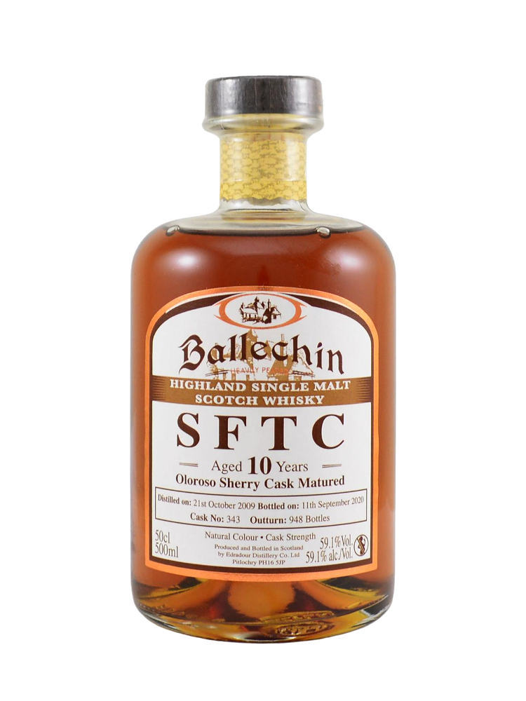 Edradour Ballechin SFTC Oloroso Sherry 10 Year Old Whisky (59.1% ABV)