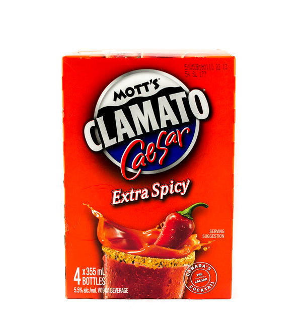 Mott's Clamato Caesar Extra Spicy - 4 x 355mL