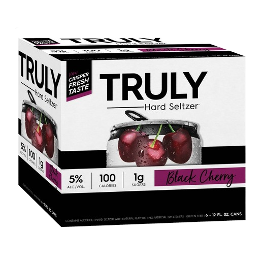 Truly Hard Seltzer Black Cherry - 6 x 355mL