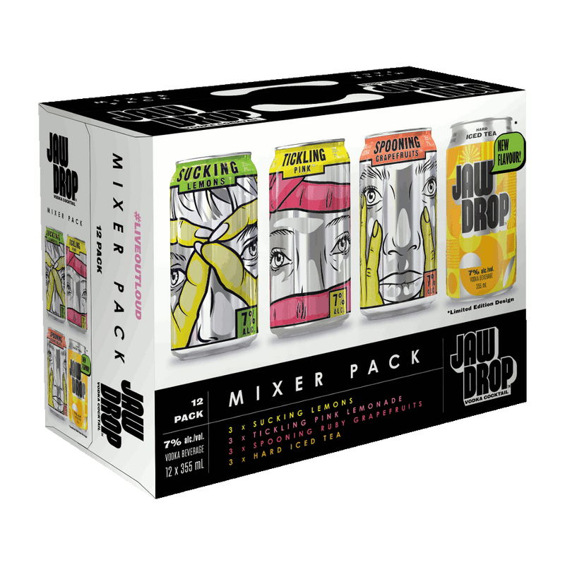 Jaw Drop Vodka Cocktails Mixer Pack - 12 x 355mL