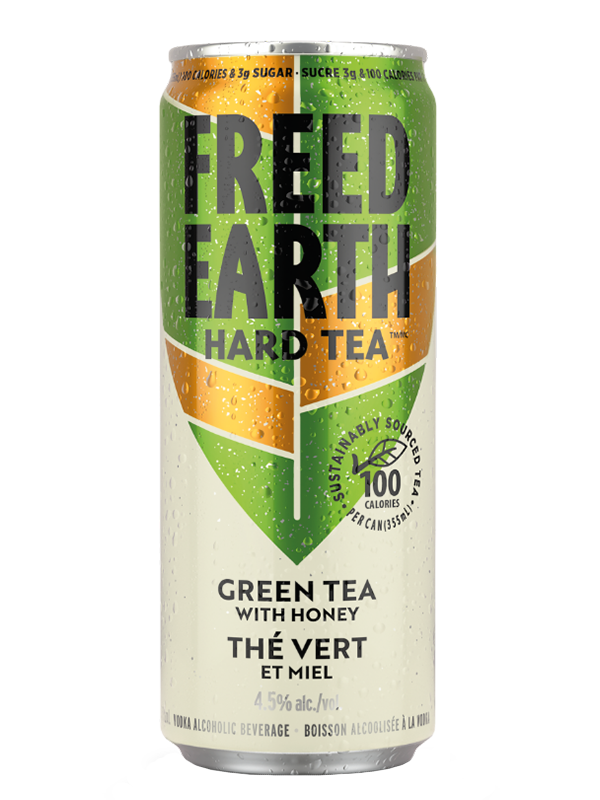 Freed Earth Green Tea w/ Honey- 6 x 355mL