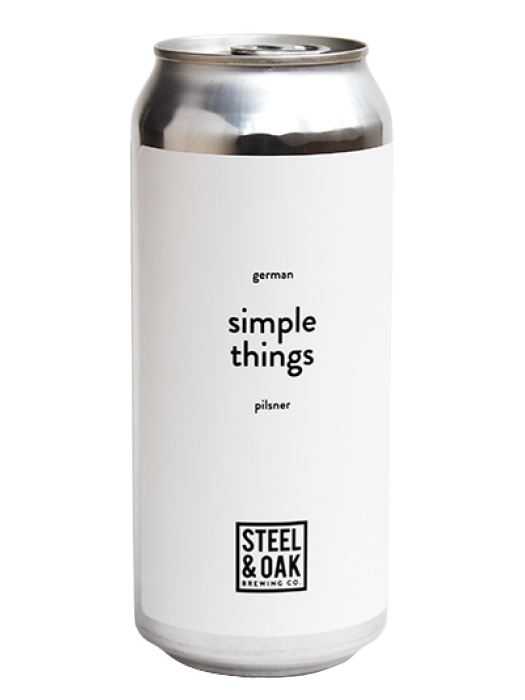 Steel & Oak Simple Things Pilsner - 4 x 473mL