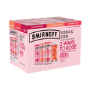 Smirnoff Vodka & Soda Rose Variety Pack - 12 x 355mL