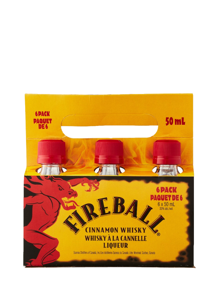 Fireball Cinnamon Whisky - 6 x 50mL