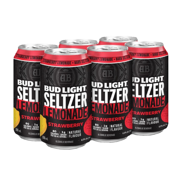 Bud Light Seltzer Lemonade Strawberry - 6 x 355mL