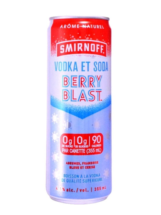 Smirnoff Vodka & Soda Berry Blast - 6 x 355mL