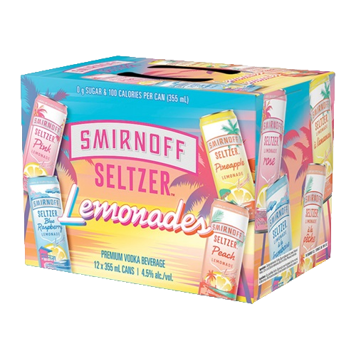 Smirnoff Seltzer Lemonade Variety Pack - 12 x 355mL