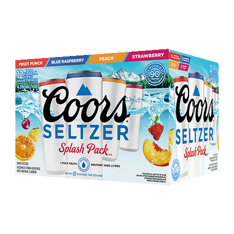 Coors Seltzer Fruit Splash Pack - 12 x 355mL