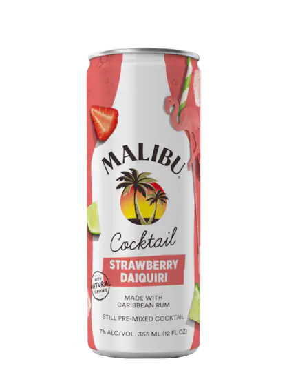 Malibu Strawberry Daiquiri Cocktail - 4 x 355mL