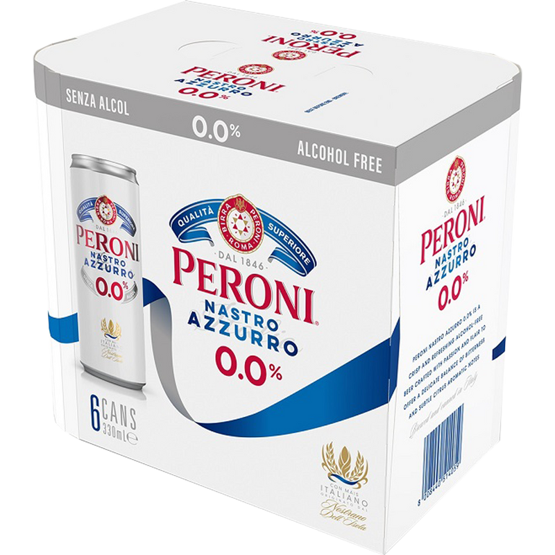 Peroni 0.0% Non-Alcoholic Beer - 6 x 330mL