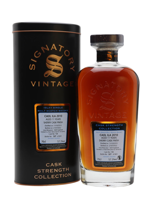 Signatory Vintage Caol Ila 2010 11 Year Old Sherry Finish Whisky