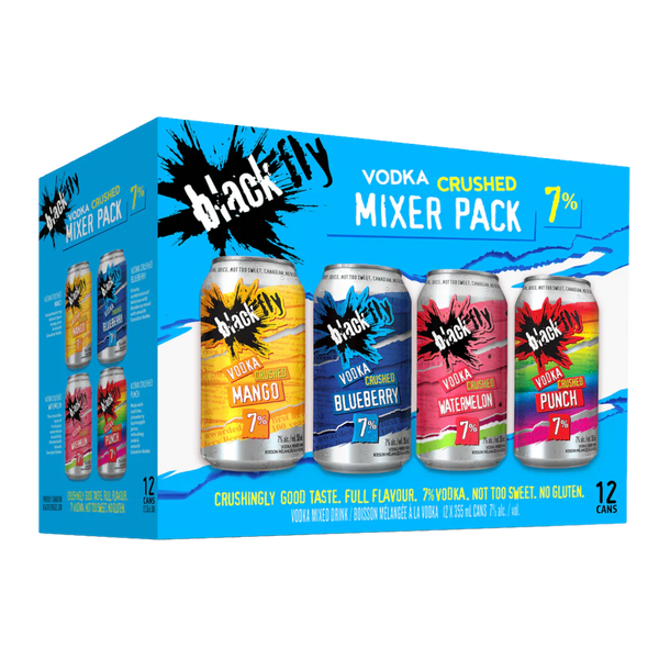 Black Fly Crushed Mixer Pack - 12 x 355mL