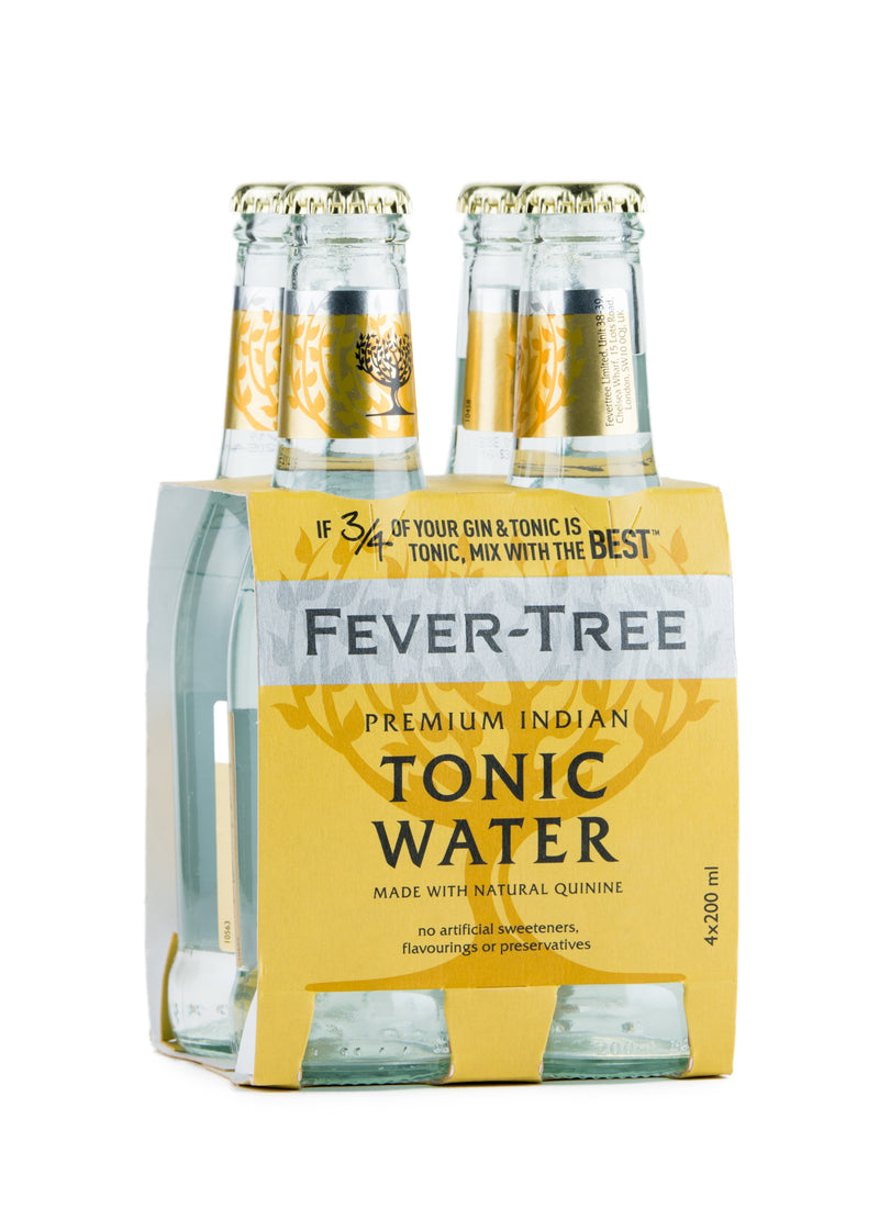 Fever Tree Premium Indian Tonic Water - 4 x 200mL