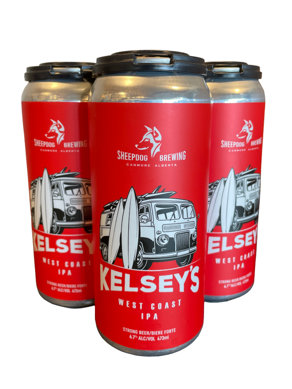 Sheepdog Brewing Kelsey's West Coast IPA - 4 x 473mL