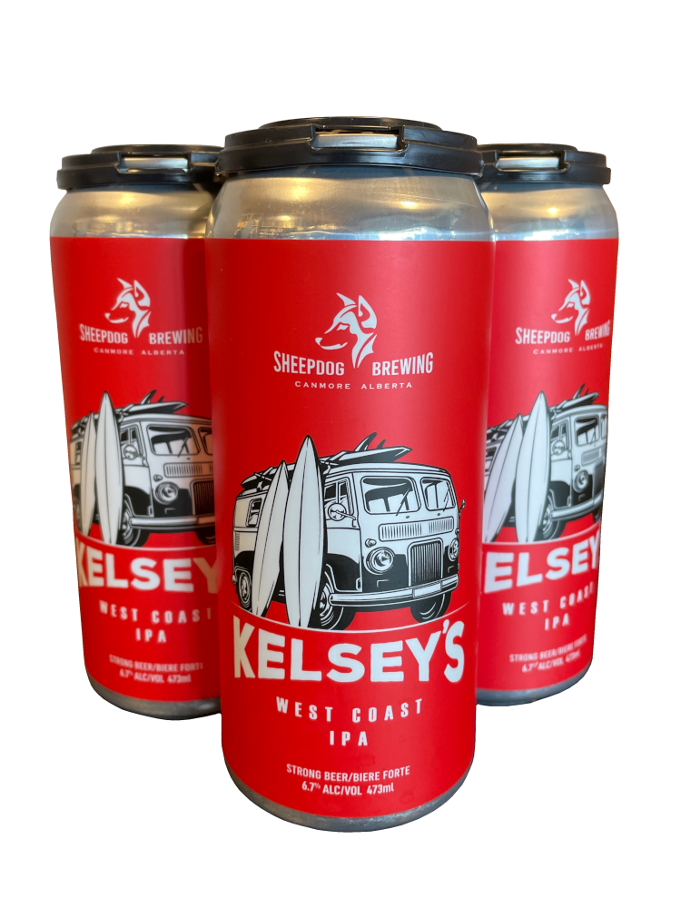 Sheepdog Brewing Kelsey's West Coast IPA - 4 x 473mL